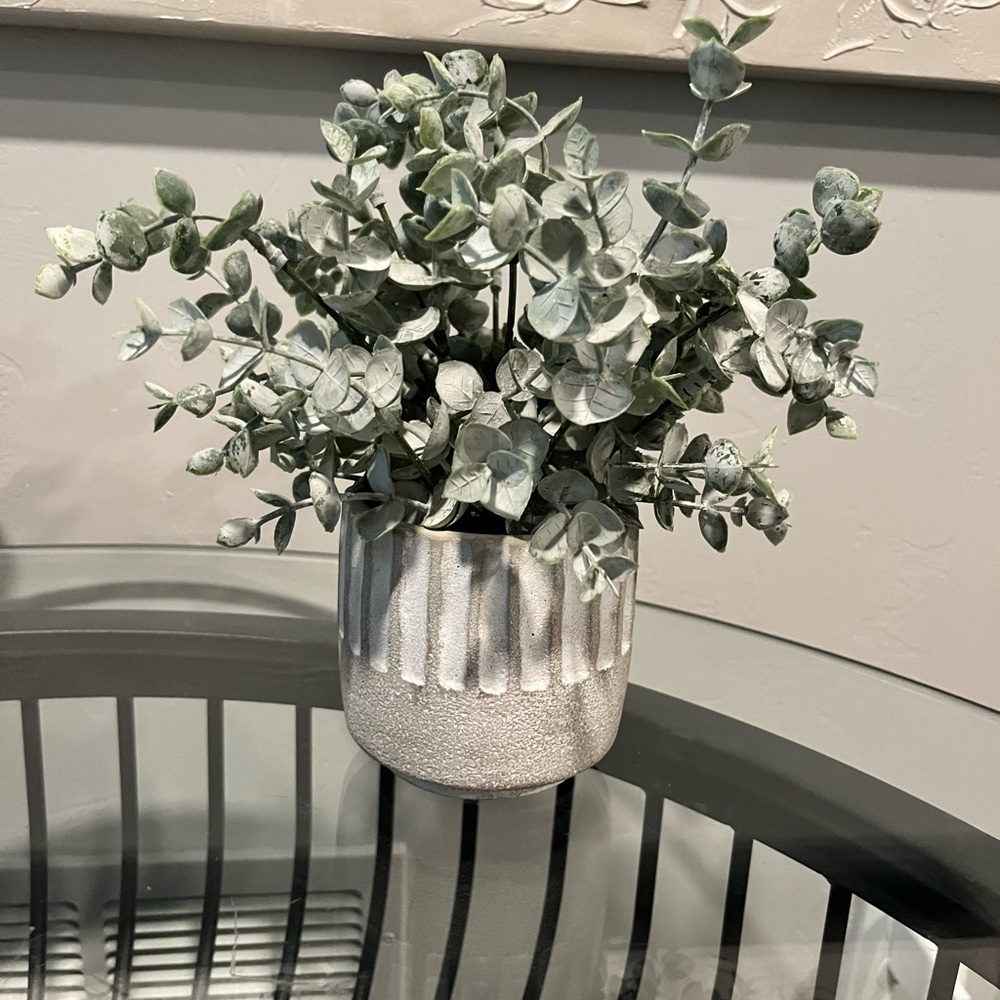 Faux Floral in ceramic-like plant